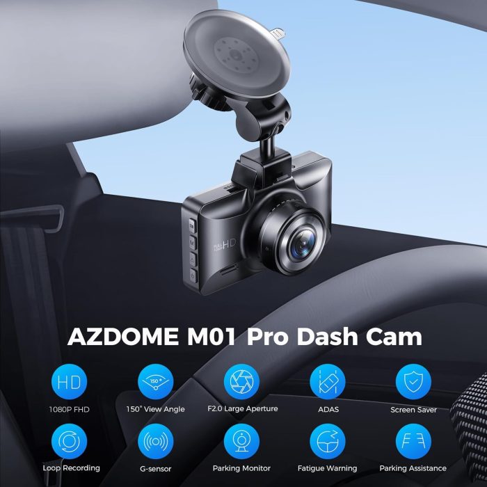 Cámara Vehicular 2 Canales Dashcam AZDOME M01 Pro - Image 2